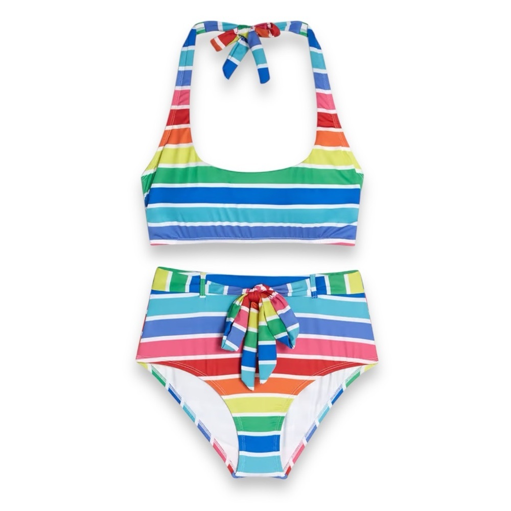 Modcloth Rainbow Striped Bikini